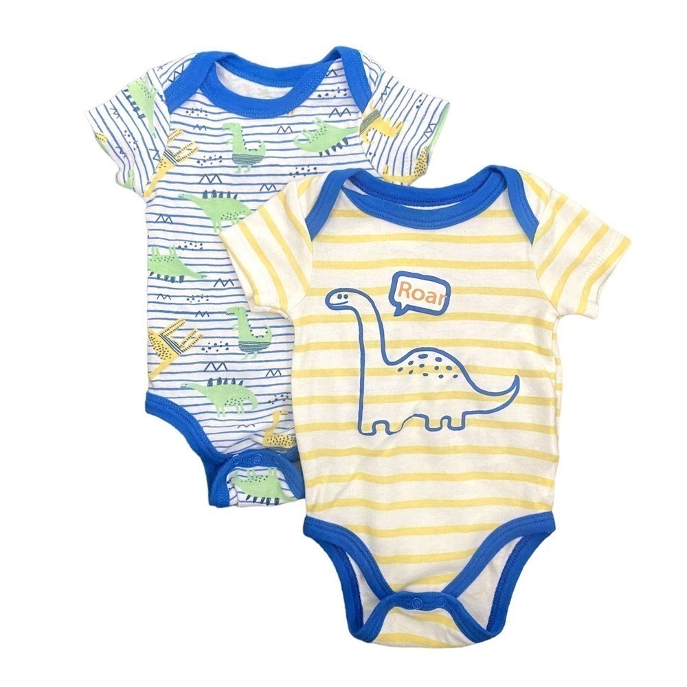 Quiltex Baby Bodysuit Dino Two-Piece Set in Multi, Size 3-6M​​​​​​​​​